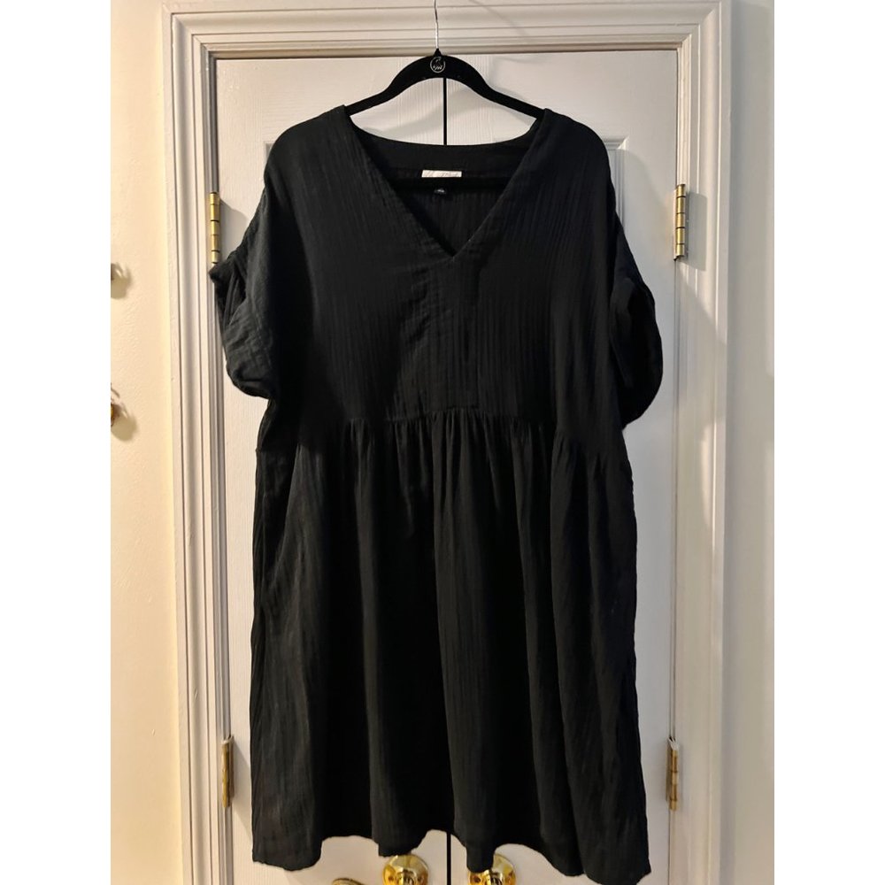 Cotton Mini Dress Black from Universal Thread Size XXL